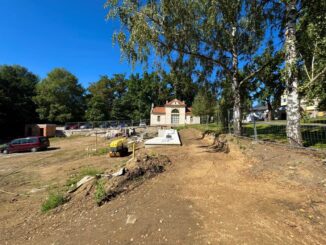 Pavilon rehabilitace ve výstavbě. Foto: Jihočeský kraj