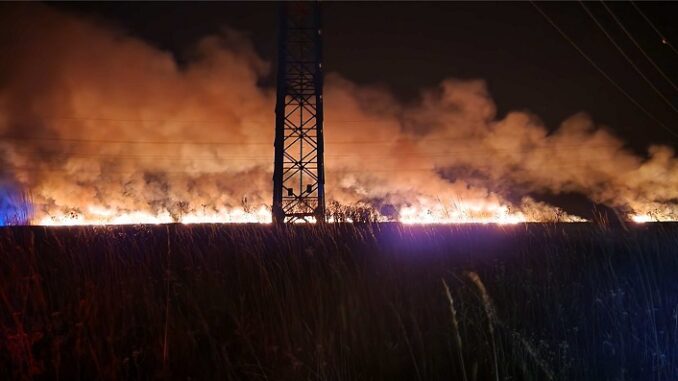 Požár obilného pole